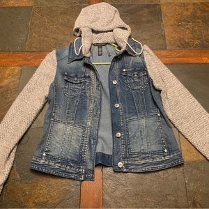 Nice jean jacket w/ removable hoodie.
